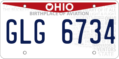 OH license plate GLG6734