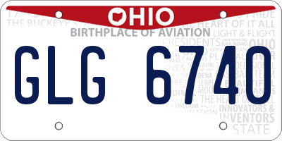 OH license plate GLG6740