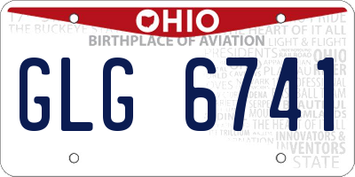 OH license plate GLG6741