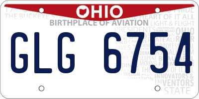 OH license plate GLG6754