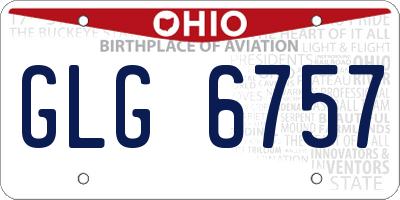 OH license plate GLG6757