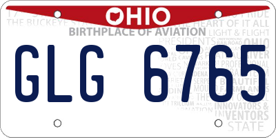 OH license plate GLG6765