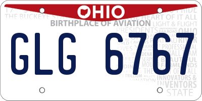 OH license plate GLG6767