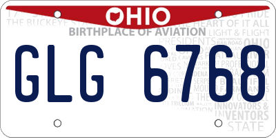 OH license plate GLG6768