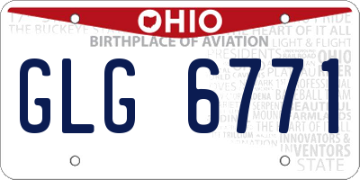 OH license plate GLG6771