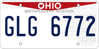 OH license plate GLG6772