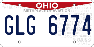 OH license plate GLG6774