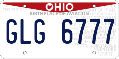 OH license plate GLG6777