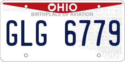 OH license plate GLG6779