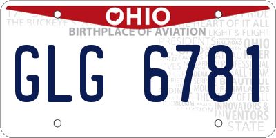 OH license plate GLG6781