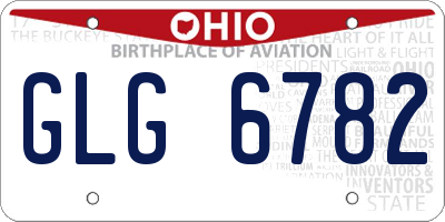 OH license plate GLG6782