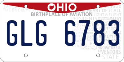 OH license plate GLG6783