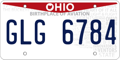 OH license plate GLG6784