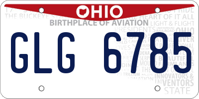OH license plate GLG6785