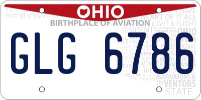 OH license plate GLG6786
