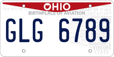 OH license plate GLG6789