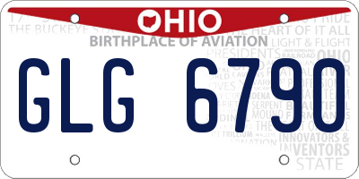 OH license plate GLG6790