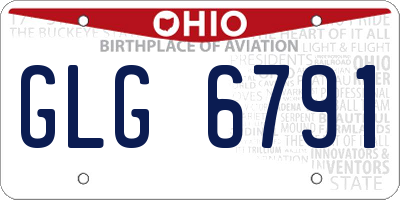 OH license plate GLG6791