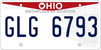 OH license plate GLG6793