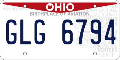 OH license plate GLG6794