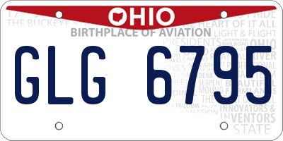 OH license plate GLG6795