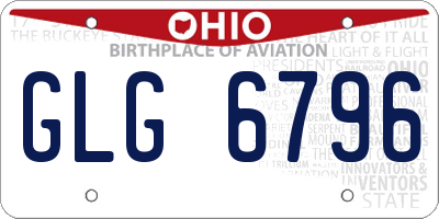 OH license plate GLG6796