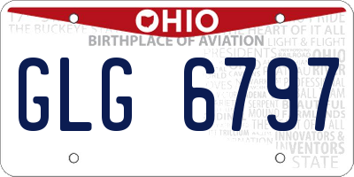 OH license plate GLG6797