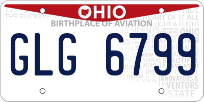 OH license plate GLG6799