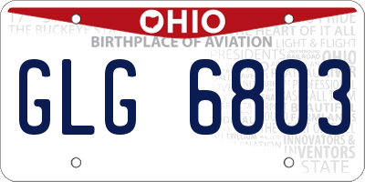 OH license plate GLG6803