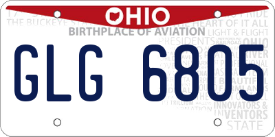 OH license plate GLG6805