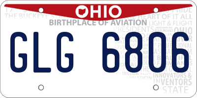 OH license plate GLG6806