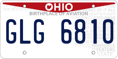 OH license plate GLG6810