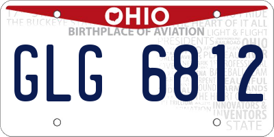 OH license plate GLG6812