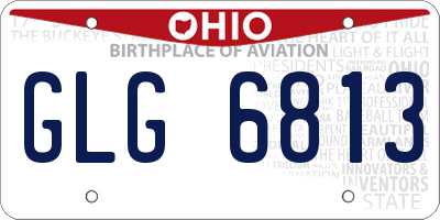 OH license plate GLG6813
