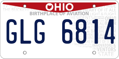 OH license plate GLG6814