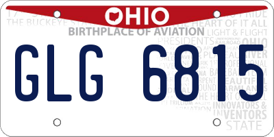 OH license plate GLG6815