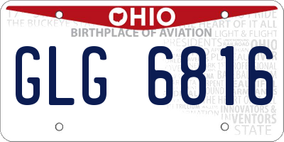OH license plate GLG6816