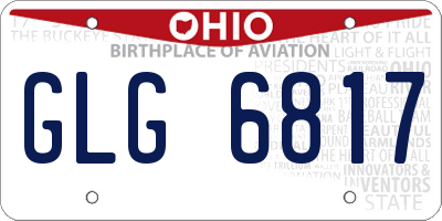OH license plate GLG6817