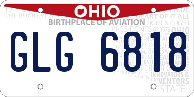 OH license plate GLG6818