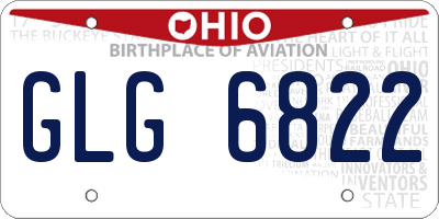 OH license plate GLG6822