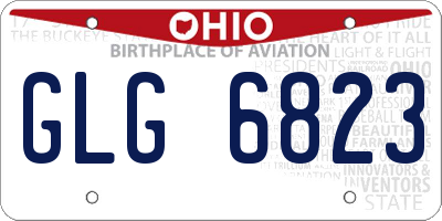 OH license plate GLG6823