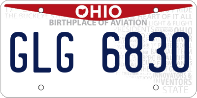 OH license plate GLG6830