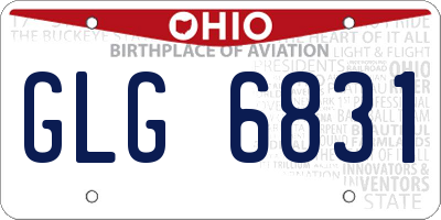 OH license plate GLG6831