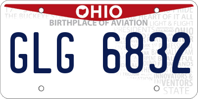 OH license plate GLG6832