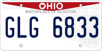 OH license plate GLG6833