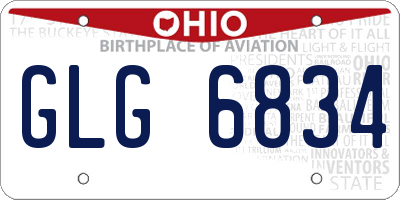 OH license plate GLG6834