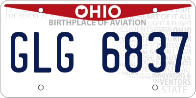 OH license plate GLG6837