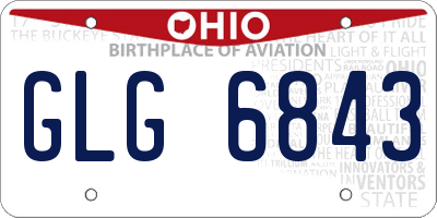 OH license plate GLG6843