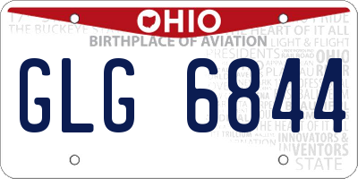 OH license plate GLG6844