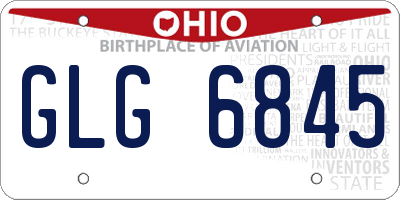 OH license plate GLG6845